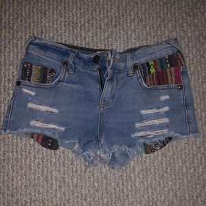 Free People Ripped Jean Shorts
